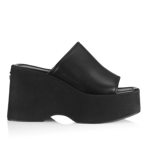 Michael Kors Dabney Leather Platform Wedge Slides, 7 - Picture 1 of 12